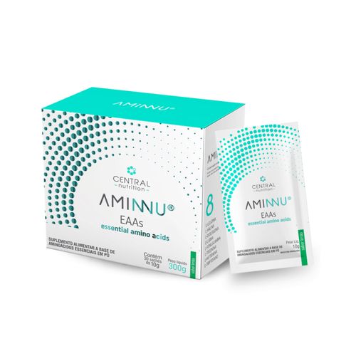 **AMAZON Aminnu EAAs  Aminoácidos 30 Sachês 10g Central Nutrition Limão **AMAZON Aminnu EAAs  Aminoácidos 30 Sachês 10g Central Nutrition Limão