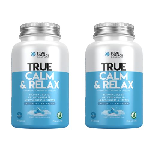 **N EXP ** Kit 2 True Calm & Relax 90 Caps Relaxante Magnésio TrueSource Sem Sabor **N EXP ** Kit 2 True Calm & Relax 90 Caps Relaxante Magnésio TrueSource Sem Sabor