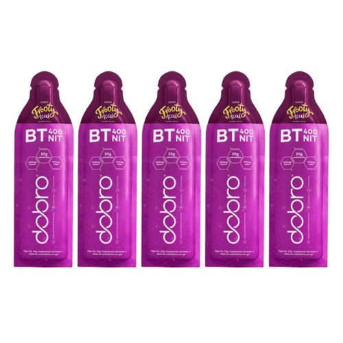 BT 400 Nitrato Gel 5 Sachês 30g Carboidratos Dobro Frooty Açaí