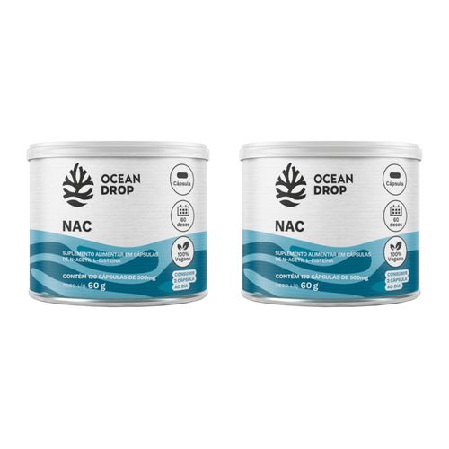 Kit 2 Nac 120 Cápsulas 500mg Ocean Drop