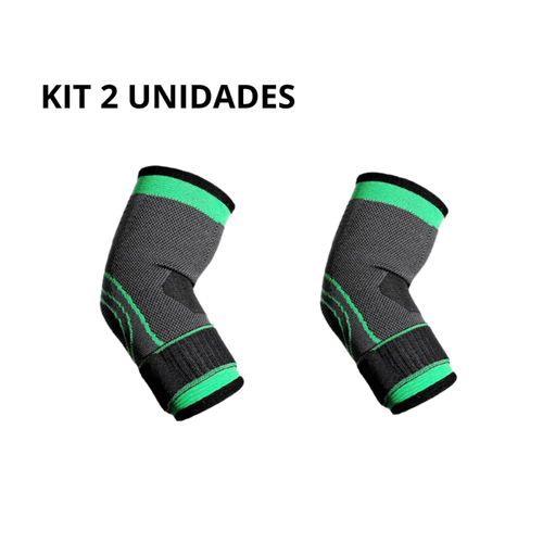 Kit 2 Cotoveleira Alta Compressão Alivio de Dor e Inchaço Academia Exercicios Unissex Único Preto Kit 2 Cotoveleira Alta Compressão Alivio de Dor e Inchaço Academia Exercicios Unissex Único Preto
