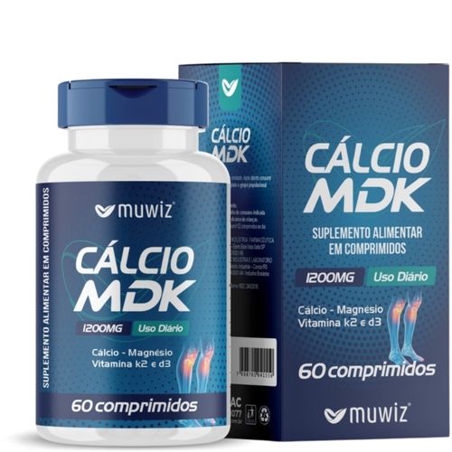 Cálcio MDK 60 comprimidos 1200mg Muwiz Cálcio MDK 60 comprimidos 1200mg Muwiz