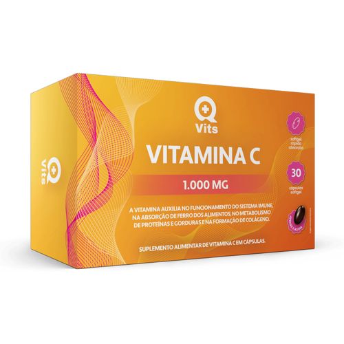 Vitamina C 1.000MG QMaisVits 30 Cápsulas Softgel