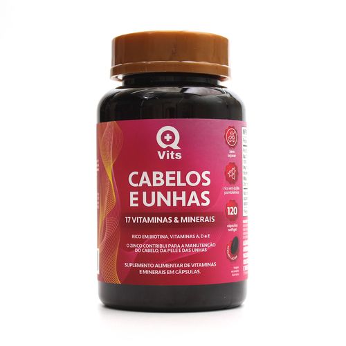 Cabelos e Unhas QMaisVits 120 Cápsulas Softgel