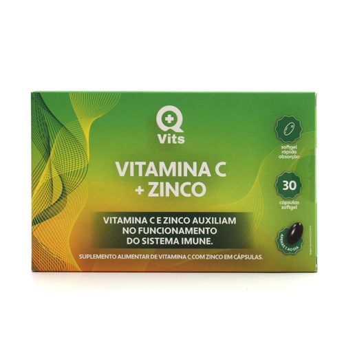 Vitamina C + Zinco QMaisVits 30 Cápsulas Softgel