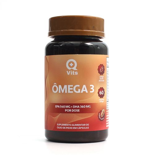Ômega 3 1000mg EPA 540mg DHA 360mg QMaisVits 60 Cápsulas Softgel Ômega 3 1000mg EPA 540mg DHA 360mg QMaisVits 60 Cápsulas Softgel