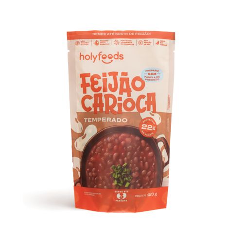 Feijão Carioca Temperado Pronto- Holysoup- 120g Feijão Carioca Temperado Pronto- Holysoup- 120g