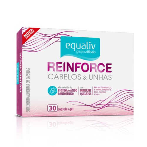 Suplemento Alimentar Reinforce Cabelos e Unhas Equaliv - 60 Cápsulas Gel Suplemento Alimentar Reinforce Cabelos e Unhas Equaliv - 60 Cápsulas Gel