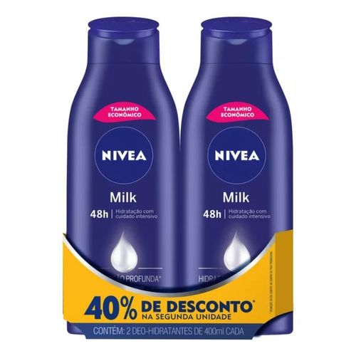 Pack Hidratante Nivea Milk 400Ml - 2 Unidades