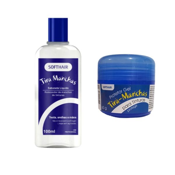 Produto Tirar Tinta Cabelo Da Pele + Gel Protetor Soft Hair