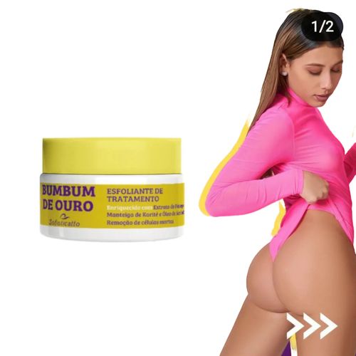 Esfoliante Bumbum De Ouro Extrato De Pêssego Karité Amêndoa Esfoliante Bumbum De Ouro Extrato De Pêssego Karité Amêndoa