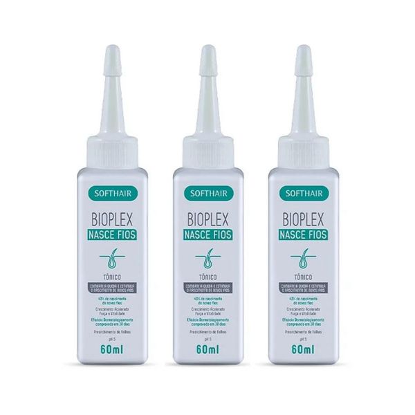 Tônico Para Combater Calvície Queda Solução Cabelo Finos 3un