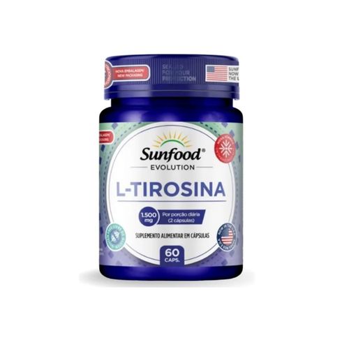 L-TIROSINA 1500MG 60 CAPSULAS SUNFOOD EVOLUTION L-TIROSINA 1500MG 60 CAPSULAS SUNFOOD EVOLUTION