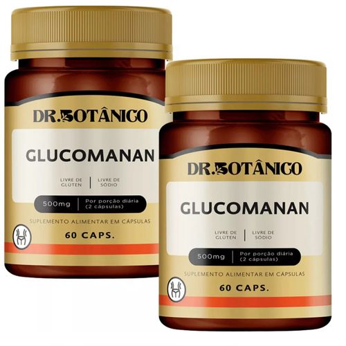KIT 2 GLUCOMANAN 500MG 60CAPS DR. BOTANICO