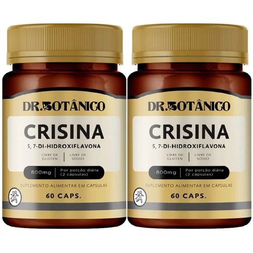 KIT 2 CRISINA (5, 7-DI-HIDROXIFLAVONA) 800MG 60 CAPS DR. BOTANICO