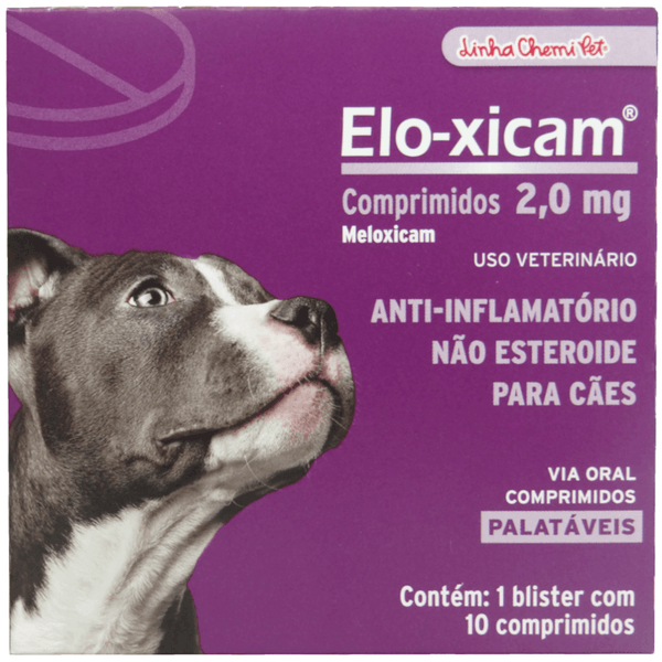 Elo-xicam 2,0mg Com 10 Comprimidos Para Cães Chemitec