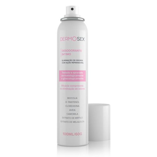 Desodorante Perfume Intimo Feminino Hidratante Com Pantenol Dermosex 100ml