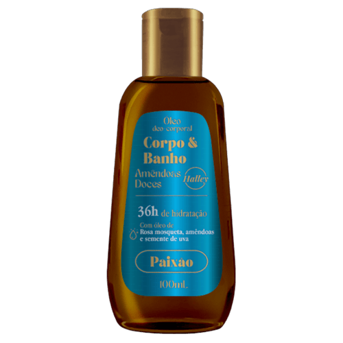 Halley Amêndoas Doces Óleo Deo Corporais Corpo & Banho 100ML Halley Amêndoas Doces Óleo Deo Corporais Corpo & Banho 100ML