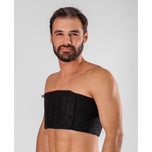 Faixa para Ginecomastia Masculina Preta Tamanho Único - Modelle Skin