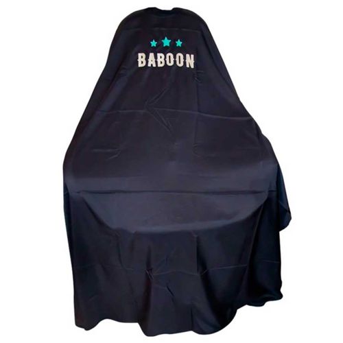 Capa de Corte Barbearia Alta Qualidade Bordada 140x180cm Baboon