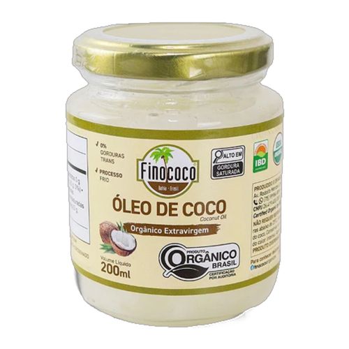 Óleo de Coco Extra Virgem Orgânico Finococo 200ml