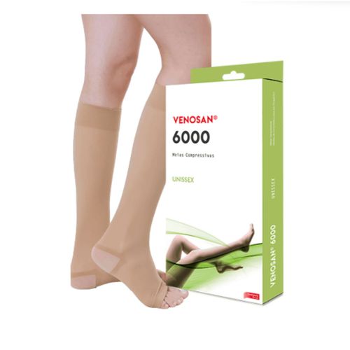 Meia de Compressão Venosan 6000 20-30 mmHg 3/4 AD Panturrilha Bege - Venosan G