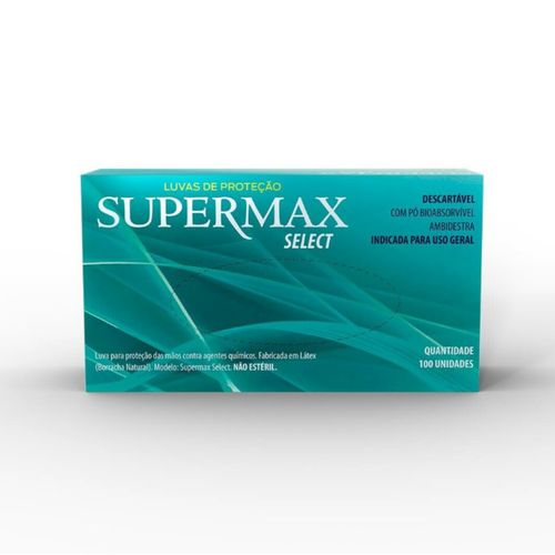 Luva para procedimentos de látex com pó Select (tamanho P) - Supermax Luva para procedimentos de látex com pó Select (tamanho P) - Supermax