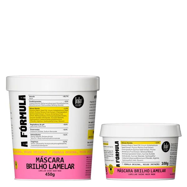 Kit Lola From Rio a Fórmula Máscara 450g + Máscara 100g