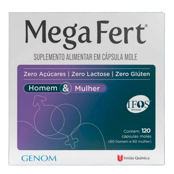 Kit Suplemento Alimentar Megafert Homem + Mulher 60 Cápsulas Cada