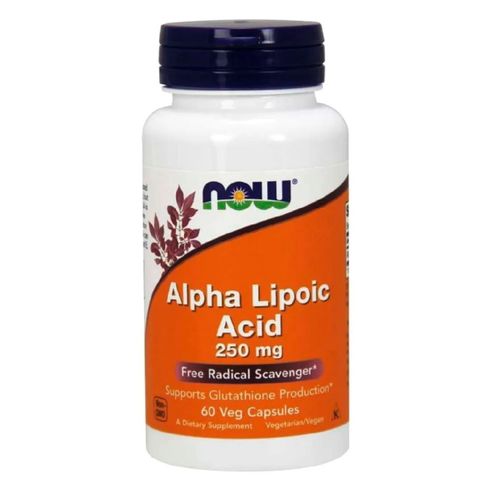 ÁCID ALFA LIPOICO 250mg 60 CAPSULAS NOW FOODS