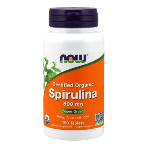 Spirulina 500mg 100 Tablets Now Foods