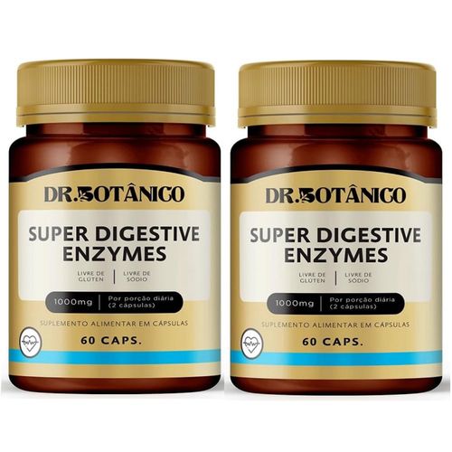 KIT 02 SUPER DIGESTIVE ENZYMES 1000MG 60CAPS DR. BOTANICO KIT 02 SUPER DIGESTIVE ENZYMES 1000MG 60CAPS DR. BOTANICO