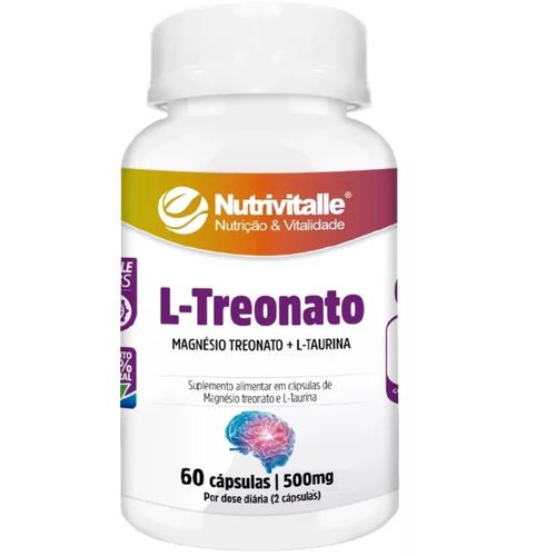 L-TREONATO 500MG 60 CAPS NUTRIVITALLE L-TREONATO 500MG 60 CAPS NUTRIVITALLE