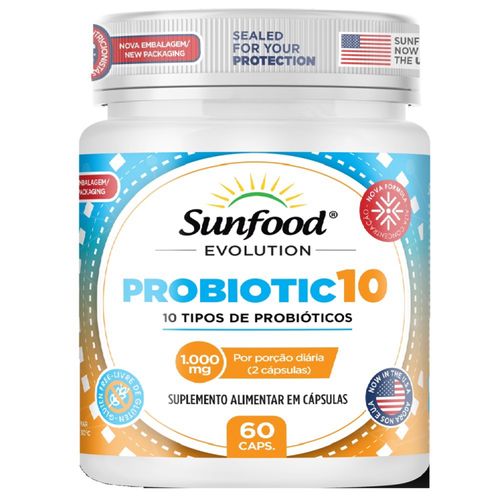 PROBIOTIC 10 60 CAPS SUNFOOD EVOLUTION PROBIOTIC 10 60 CAPS SUNFOOD EVOLUTION