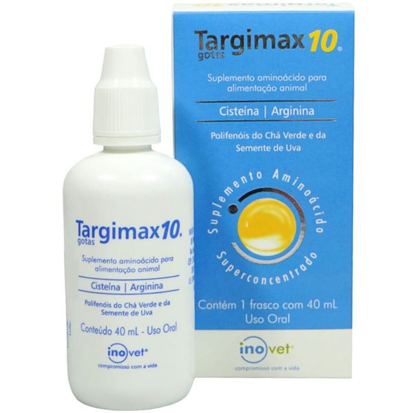 KIT 1 TARGIMAX 10 SUPLEMENTO ANIMAL 40ML + 1 MICRO - LAC ADITIVO PROBIÓTICO PARA CÃES E EQUÍNOS 15G Kit 1 Targimax 10 Suplemento Animal 40ml + 1 Micro - Lac Aditivo Probiótico Para Cães E Equínos 15g