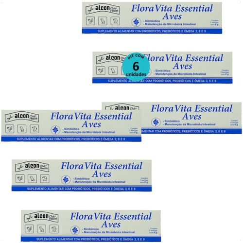 ALCON FLORA VITA ESSENTIAL PARA AVES PASSÁROS 6G KIT COM 6