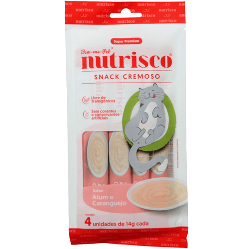 SNACK CREMOSO NUTRISCO GATOS 14G ATUM E CARANGUEJO COM 4 UN SNACK CREMOSO NUTRISCO GATOS 14G ATUM E CARANGUEJO COM 4 UN