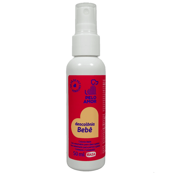 DEOCOLÔNIA BEBÊ PELO AMOR 50ML IBASA PARA CÃES E GATOS