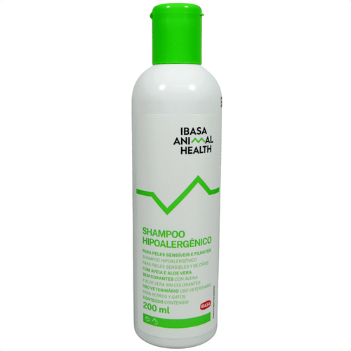 SHAMPOO HIPOALERGÊNICO 200ML PARA CÃES E GATOS IBASA SHAMPOO HIPOALERGÊNICO 200ML PARA CÃES E GATOS IBASA