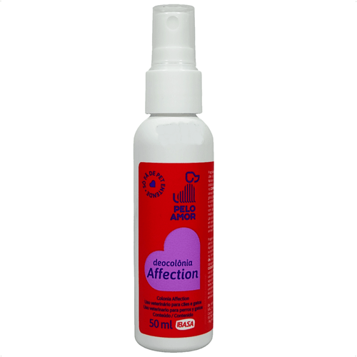 DEOCOLÔNIA AFFECTION PELO AMOR 50ML IBASA PARA CÃES E GATOS DEOCOLÔNIA AFFECTION PELO AMOR 50ML IBASA PARA CÃES E GATOS