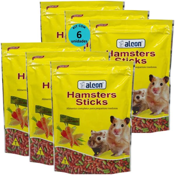 ALCON HAMSTER STICKS 200G KIT COM 6 PARA HAMSTER GERBIL E TOPOLINO