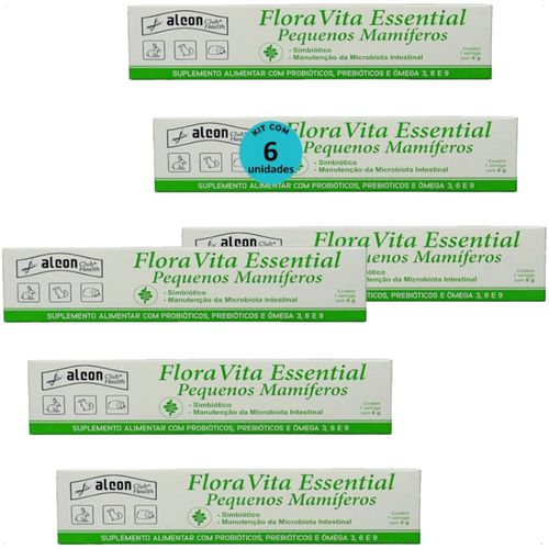 ALCON FLORA VITA ESSENTIAL PARA PEQUENOS MAMÍFEROS 6G KIT COM 6 ALCON FLORA VITA ESSENTIAL PARA PEQUENOS MAMÍFEROS 6G KIT COM 6