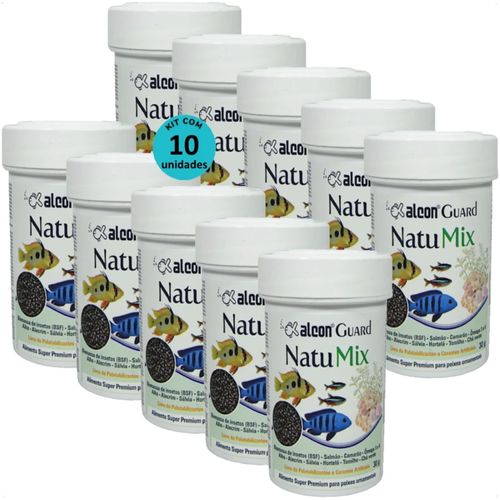 ALCON GUARD NATU MIX 30G PARA PEIXES ORNAMENTAIS KIT COM 10 ALCON GUARD NATU MIX 30G PARA PEIXES ORNAMENTAIS KIT COM 10