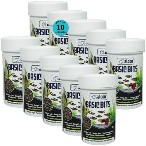 ALCON BASIC BITS 30G PARA PEIXES TROPICAIS KIT COM 10 ALCON BASIC BITS 30G PARA PEIXES TROPICAIS KIT COM 10