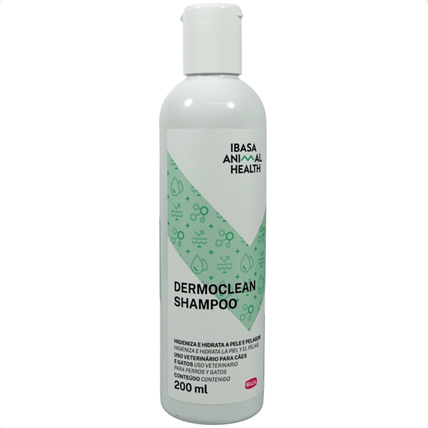 DERMOCLEAN SHAMPOO 200ML PARA CÃES E GATOS IBASA