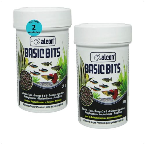 ALCON BASIC BITS 30G PARA PEIXES TROPICAIS KIT COM 2 ALCON BASIC BITS 30G PARA PEIXES TROPICAIS KIT COM 2