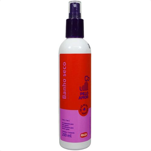 BANHO A SECO IBASA 200ML PELO AMOR HIGIENIZADOR E NEUTRALIZADOR DE ODORES PARA CÃES E GATOS BANHO A SECO IBASA 200ML PELO AMOR HIGIENIZADOR E NEUTRALIZADOR DE ODORES PARA CÃES E GATOS