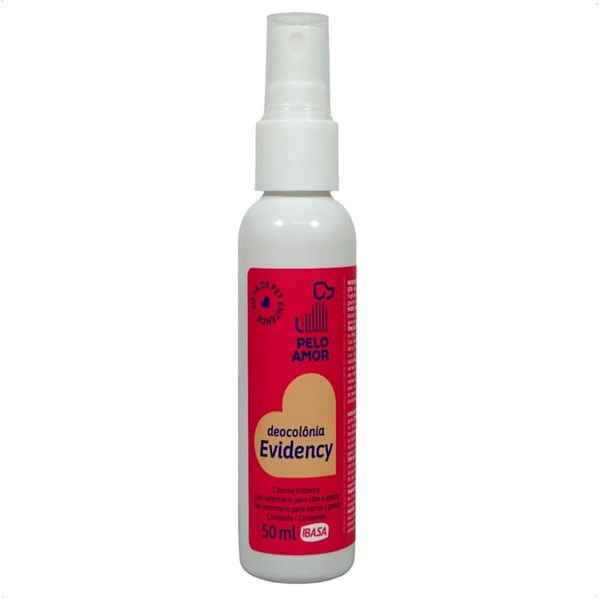 DEOCOLÔNIA EVIDENCY PELO AMOR 50ML IBASA PARA CÃES E GATOS