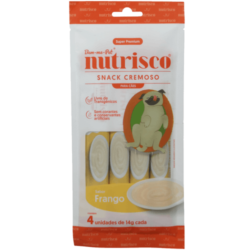 SNACK CREMOSO NUTRISCO CÃES 14G FRANGO COM 4 UN SNACK CREMOSO NUTRISCO CÃES 14G FRANGO COM 4 UN