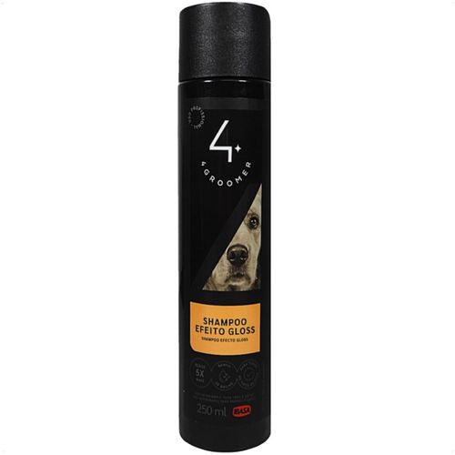 SHAMPOO EFEITO GLOSS 250ML 4 GROOMER PROFISSIONAL IBASA PARA CÃES E GATOS
